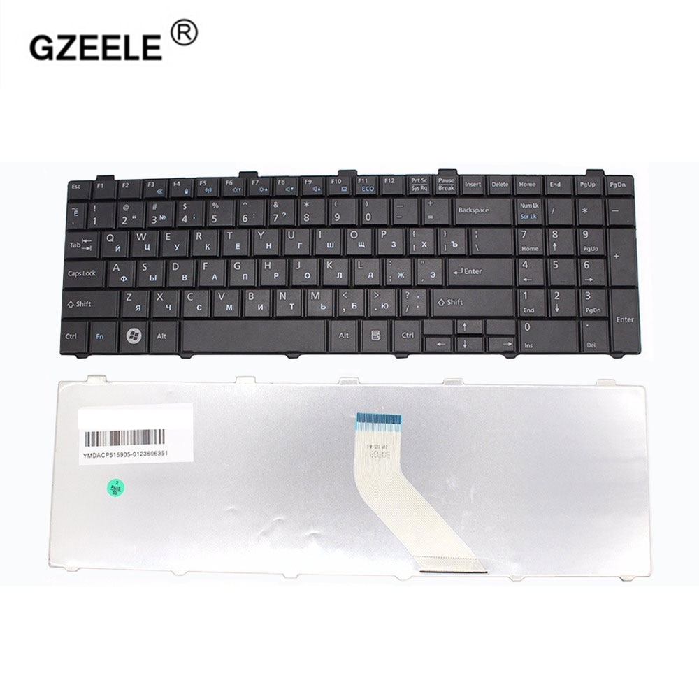 GZEELE Russische Tastatur für Fujitsu Lifebook A530 A531 Ah530 Ah531 NH751 Ah502 A512 RU Schwarz Laptop tastatur