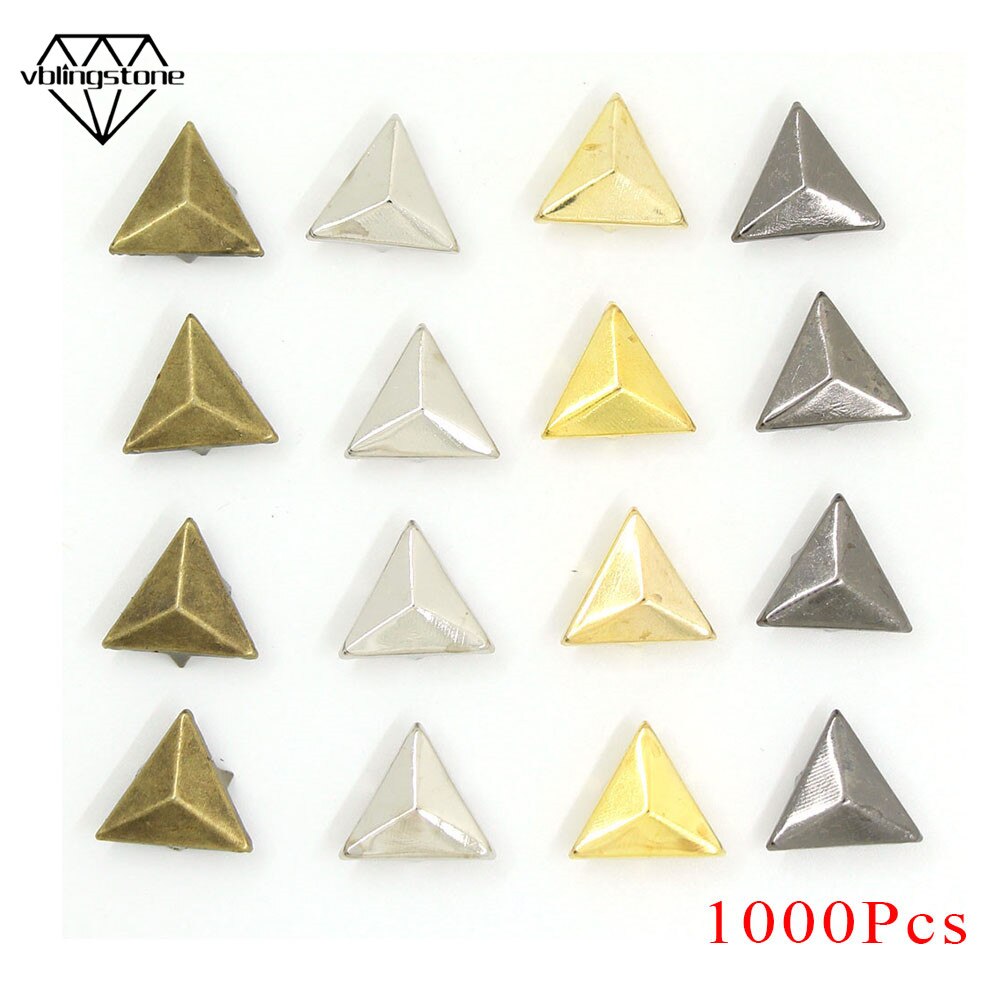 1000Pcs Three Claws Rivets 4 Color Metal Spikes Pu... – Grandado