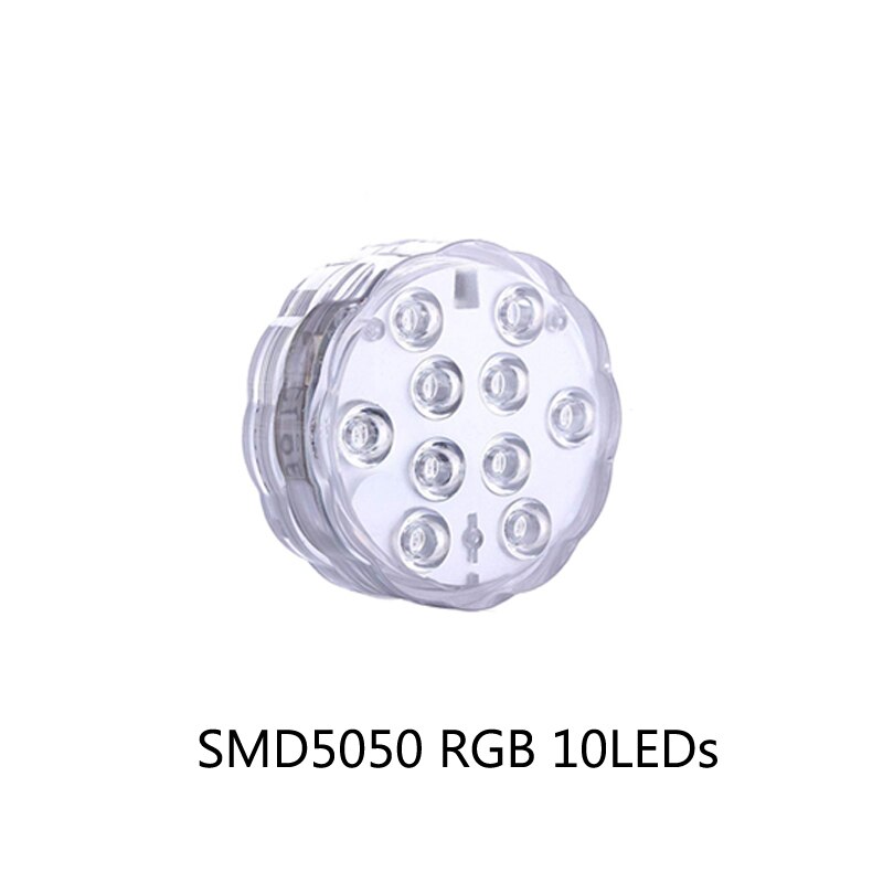 LED Waterproof Submersible Light Battery Operated RGB Underwater Night Lamp Vase Bowl Garden Party Fish Tank Decorative Lights: 5050 RGB 10LED / 4 lamp 1 controller