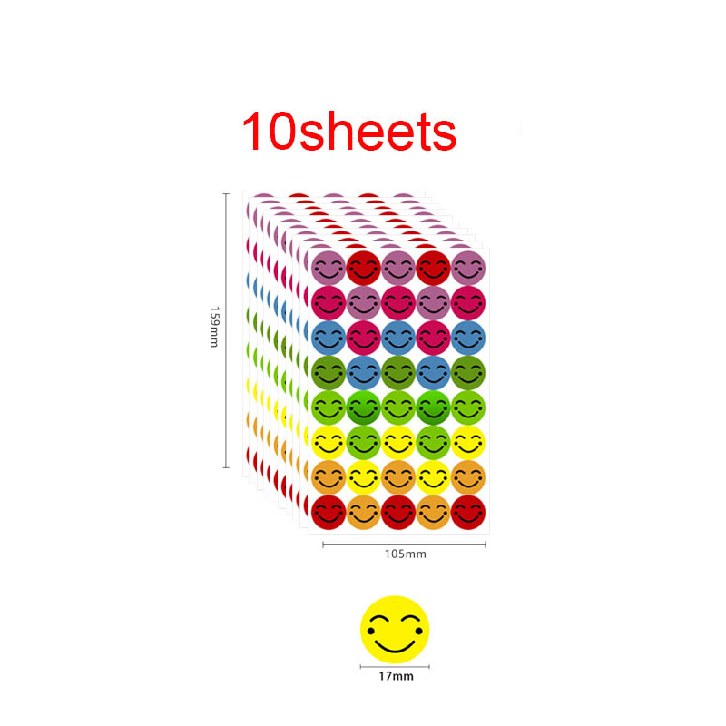 5-20sheets Kids Reward Stickers 15 Happy Smile Face Star Stickers Students Reward Chart Behavior Labels Scrapbook Crafts: Lavender