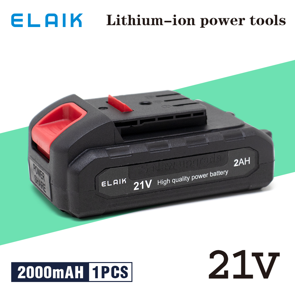 21v 2000 mah högkapacitets uppladdningsbart litiumjonbatteri för dayi 18v/21v: Lila