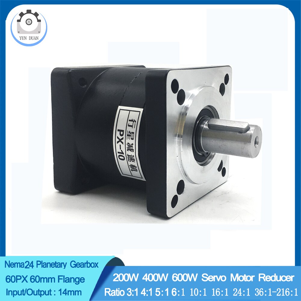 Réducteur planétaire Nema 24, arbre de 14mm, rapport de vitesse 3:1, moteurs pas à pas, boîte de vitesses 60mm, 200W-600W, Servo moteur planétaire Nema 24