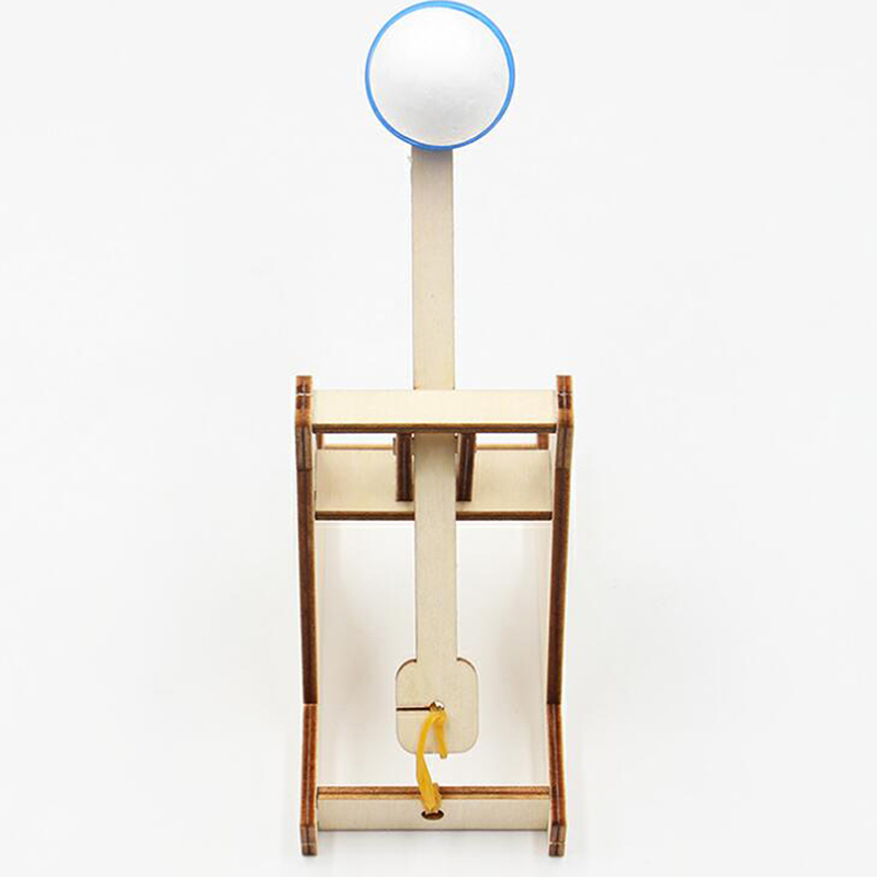 Juego de Catapulta de madera para niños, juguete de trebuquete, experimento científico, bricolaje, 1 Juego
