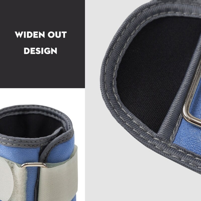 1 Pair 0.5kg-1.5kg Adjustable Leg Ankle Wrist Sand Bag Weights Strength Fitness Equipment Training Sandbag Wraps