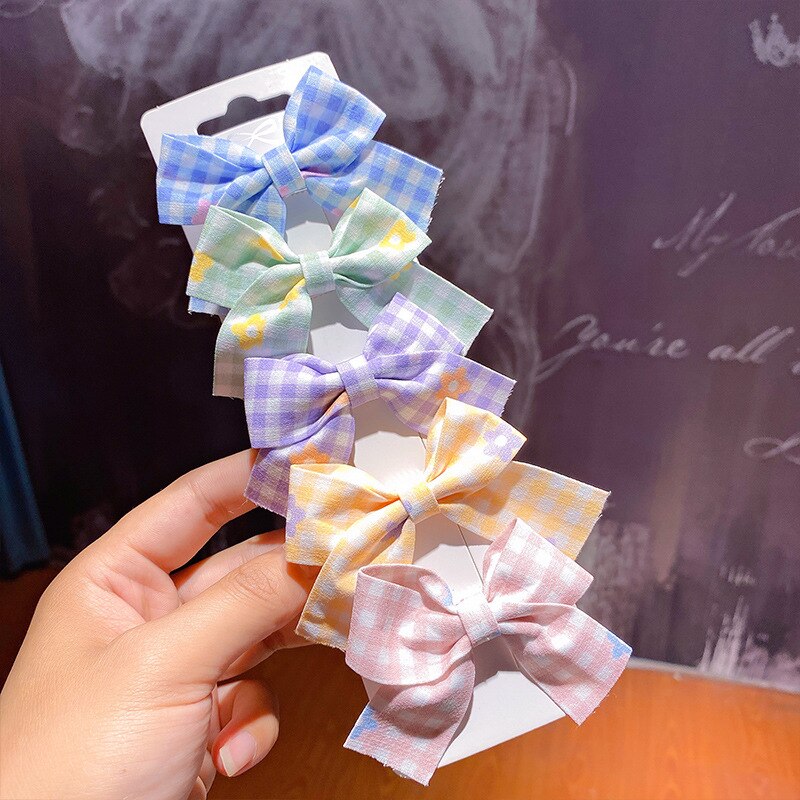 5 Stks/set Meisje Haar Clips Voor Meisjes Rooster Bloem Gedrukt Kinderen Haarspelden Kids Haarspeldjes Baby Meisje Haar Accessoires: style3 B