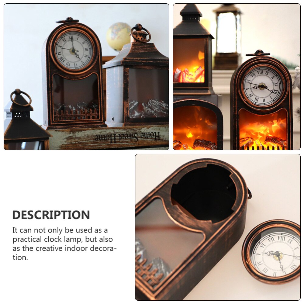 1pc Oil Lamp Shape Lamp Hanging Lantern Props Desk Lamp