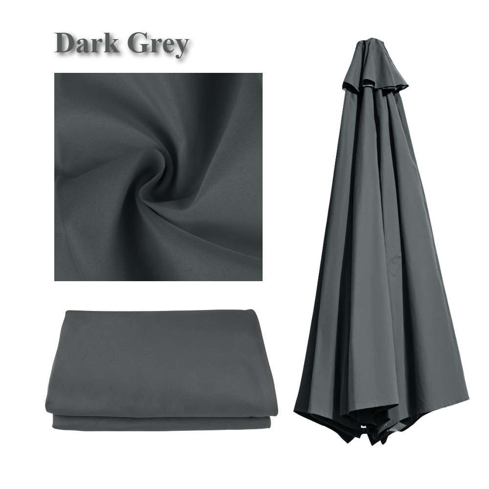 Parasol Replacement Cloth Outdoor Garden 2/2.5/2.7/3M Umbrella Cover Waterproof Sunshade Canopy For 6 Ribs/8 Ribs Parasol Cover: XL / white color
