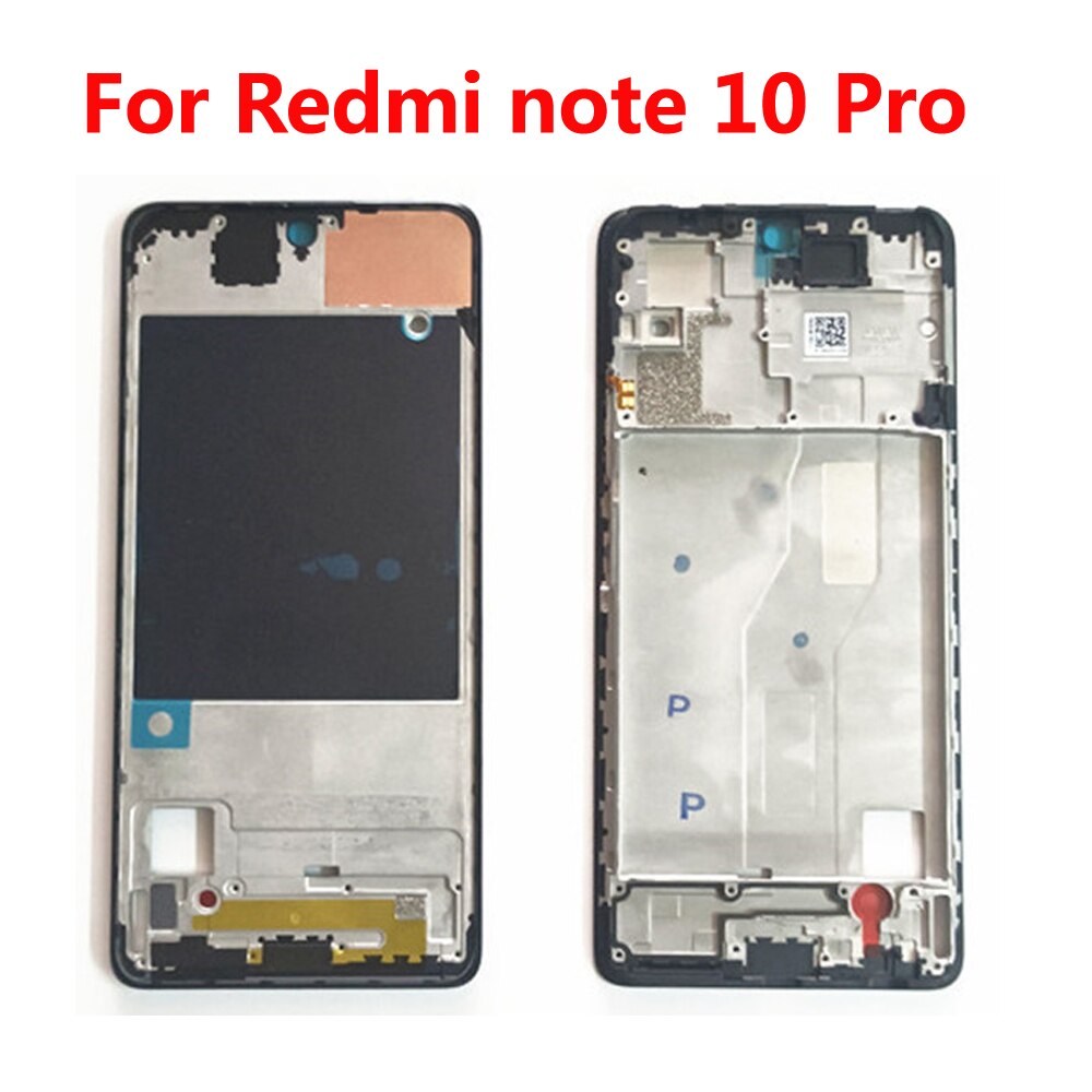 Original For Xiaomi Redmi Note 10 , 10 Pro LCD Front Housing Middle Frame Bezel Chassis Shell Smartphone Repair Parts