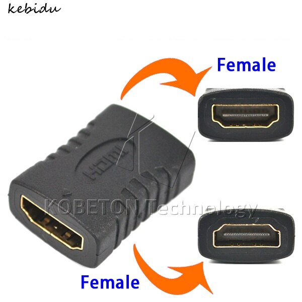 Kebidu F/F HDMI Vrouwelijke Naar HDMI Koppeling Vrouwelijk Extender Plug Adapter HDMI Extension Connector voor HDTV 1080 P