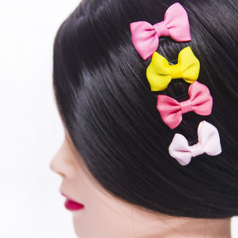 10 pièces/lot mignon nœud pinces à cheveux solide épingles à cheveux bébé filles Barrettes petit imprimé Floral épingle à cheveux chapeaux bébé cheveux accessoires