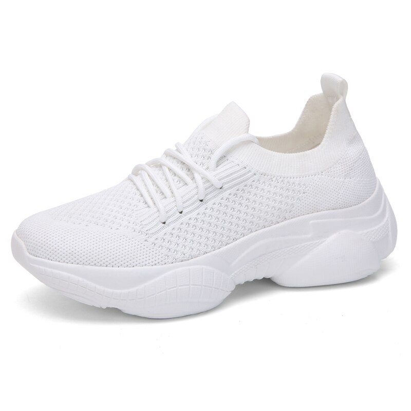 Tenis Mujer Sneakers Shoes Women Tennis Shoes Comfort Gym Sport Shoes Female Stability Athletic Sneakers Chaussures Femme: White / 5