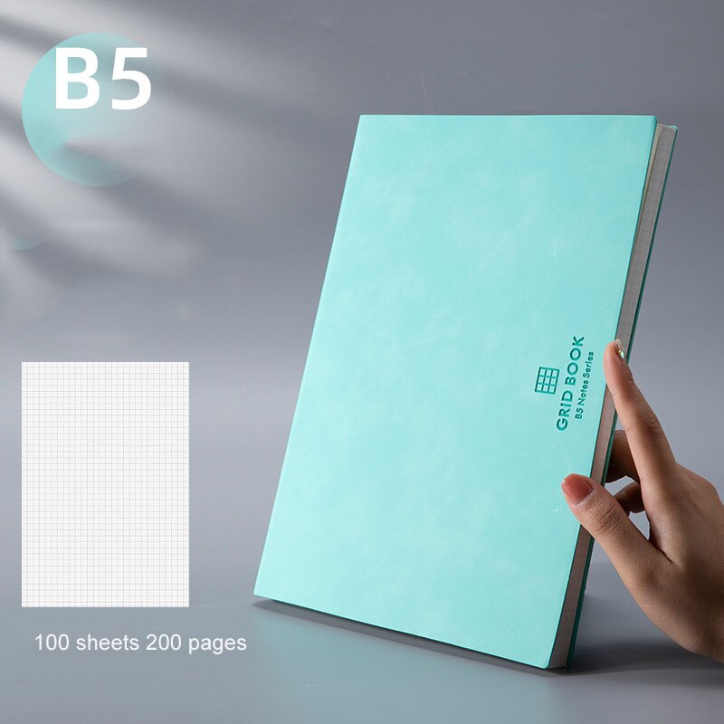 Notebook A5/B5 Thickened Large Super Thick Grid Square book Grid Diary Cuaderno Notebooks Dot Matrix Notebook Diary Grid Book: B5-4