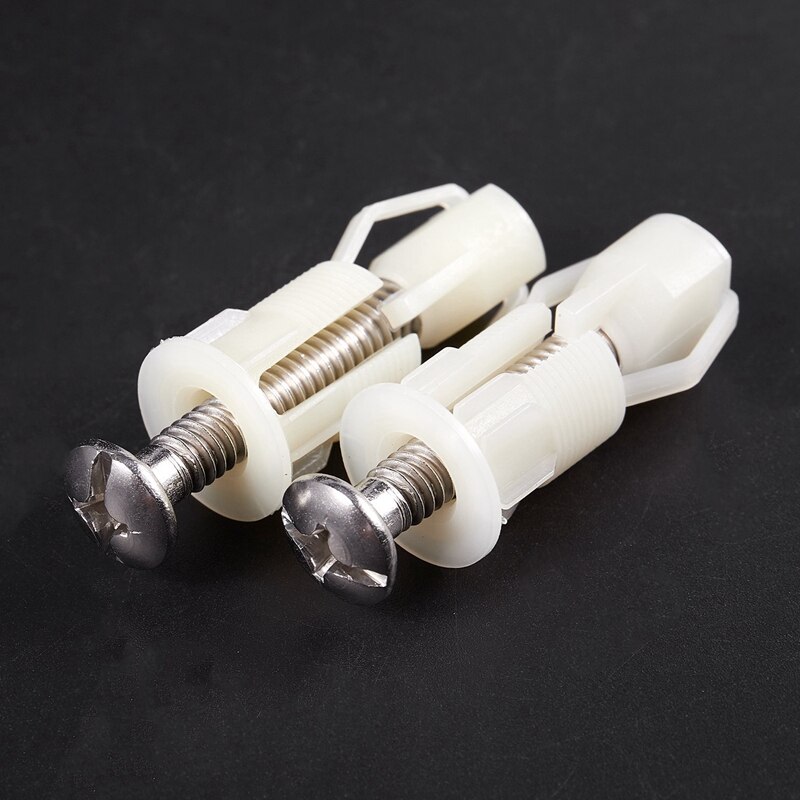 2 stuks diy plastic toiletbril schroeven bevestigingen passen toiletbril scharnieren reparatie gereedschap type & maat :4# 38 mm x 5mm
