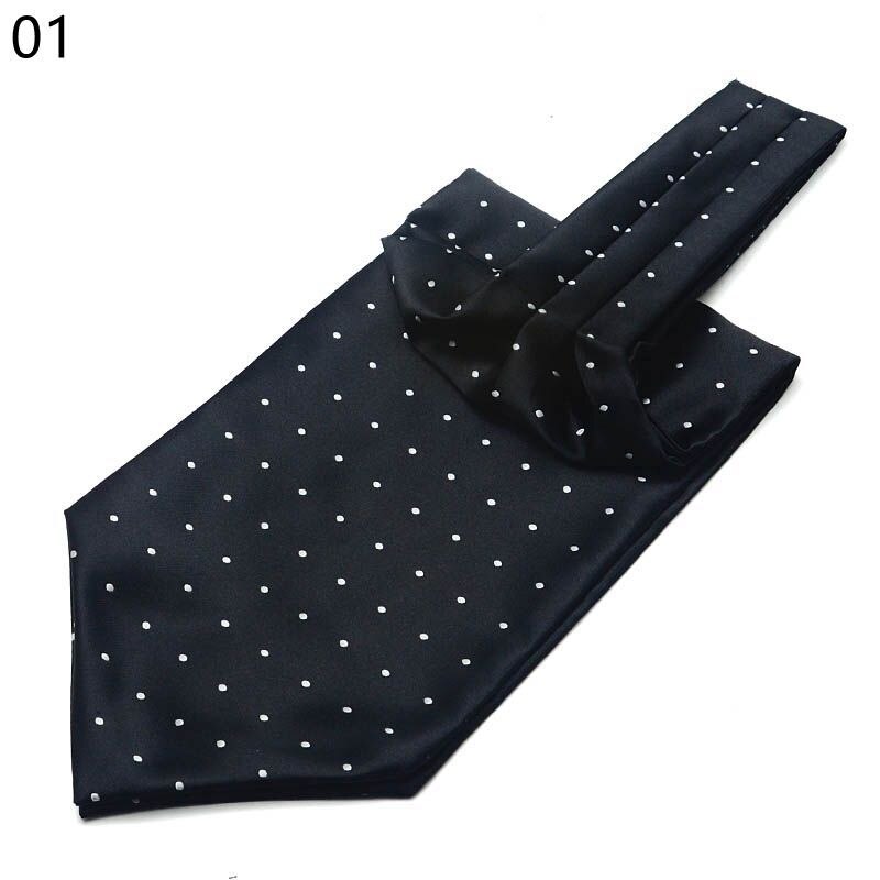 Mannen Vintage Polka Dot Wedding Formele Das Ascot Zelf Britse Stijl Gentleman Polyester Zijde Paisley Das Pak Bruiloft: 01