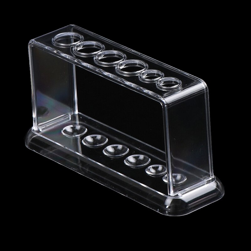 Transparent Plastic Clear Test Tube Rack 6 Holes Stand Lab Test Tube Stand Shelf 16.7*8*3cm