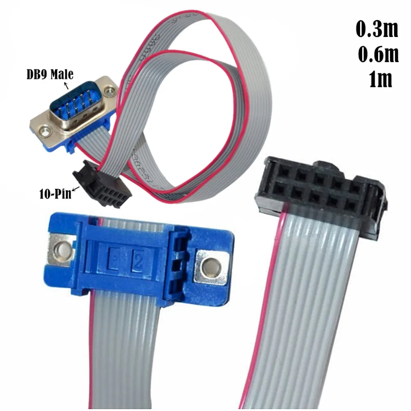 9 Pin Serial Port Connector Ribbon Cable Db9 Male With 10pin Header male Female Motherboard Connector Rs232 Serial Adapter Cable