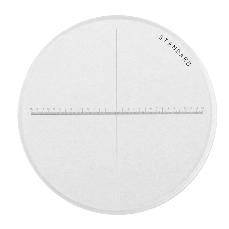 Diameter 35 mm vinkel sigtekors / kryds sigtemiddel mikrometer til forstørrelsesglas mikroskop skala sigtemiddel måling
