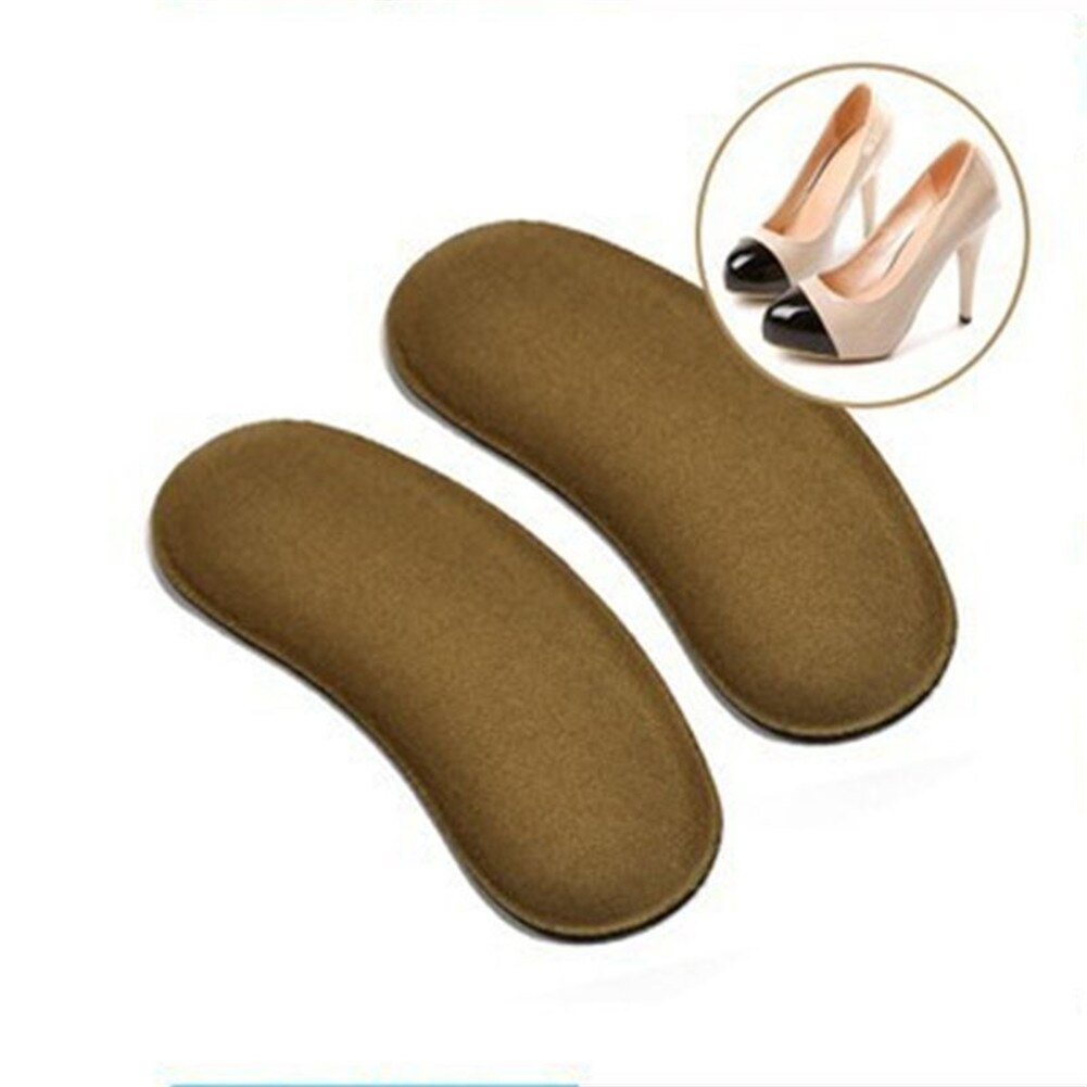 1 Pairs Fabric Sticky Back Heel Grip Shoe Sponge Cushion Insole Pad Liners Shoe Insoles High Heel Insert Sole Protective