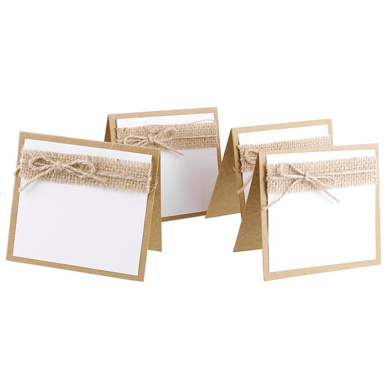 Guest Party Name Table Place Cards for Shabby Chic Rustic Wedding Pack of 10