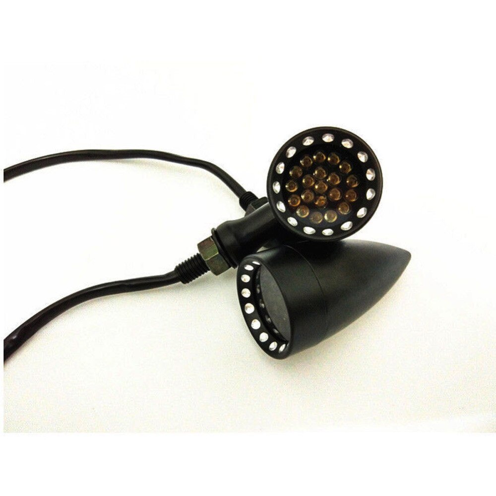 Motorcycle Black AMBER 20 LED Bullet Turn Signal Brake Light Flasher For Harley Chopper Bobber Custom Dyna Softail Chopper
