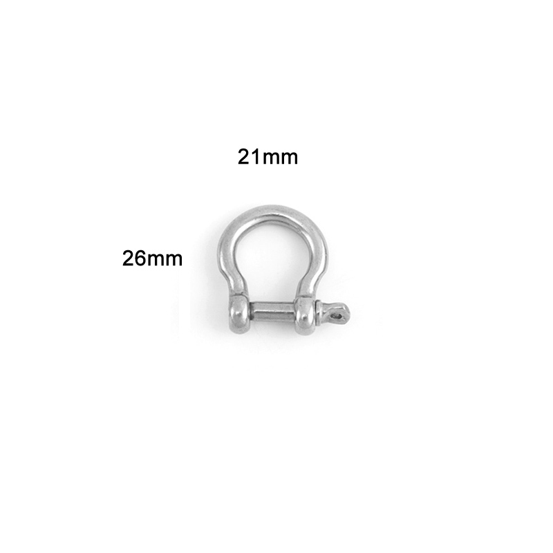Edelstahl Schraube Klettern Getriebe Karabiner Schnell Links Sicherheit Snap Haken für Luxus Hängen Ketten Anhänger Schmuck Machen: Horseshoe21x26-Steel