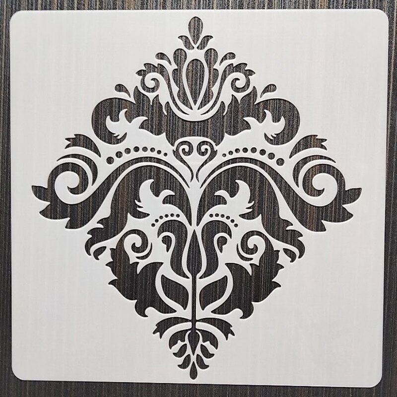 1 sztuk 15*15Cm prostokąt DIY Layering szablony malowanie ścian meble kolorowanka szablony do albumu szablon do dekoracji: C29