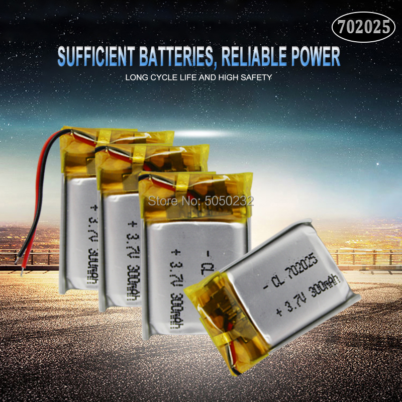 1pc 3.7V 220mAh 702025 Li-polymer Rechargeable Battery for Mp3 Bluetooth headset speaker video recorder wireless mouse