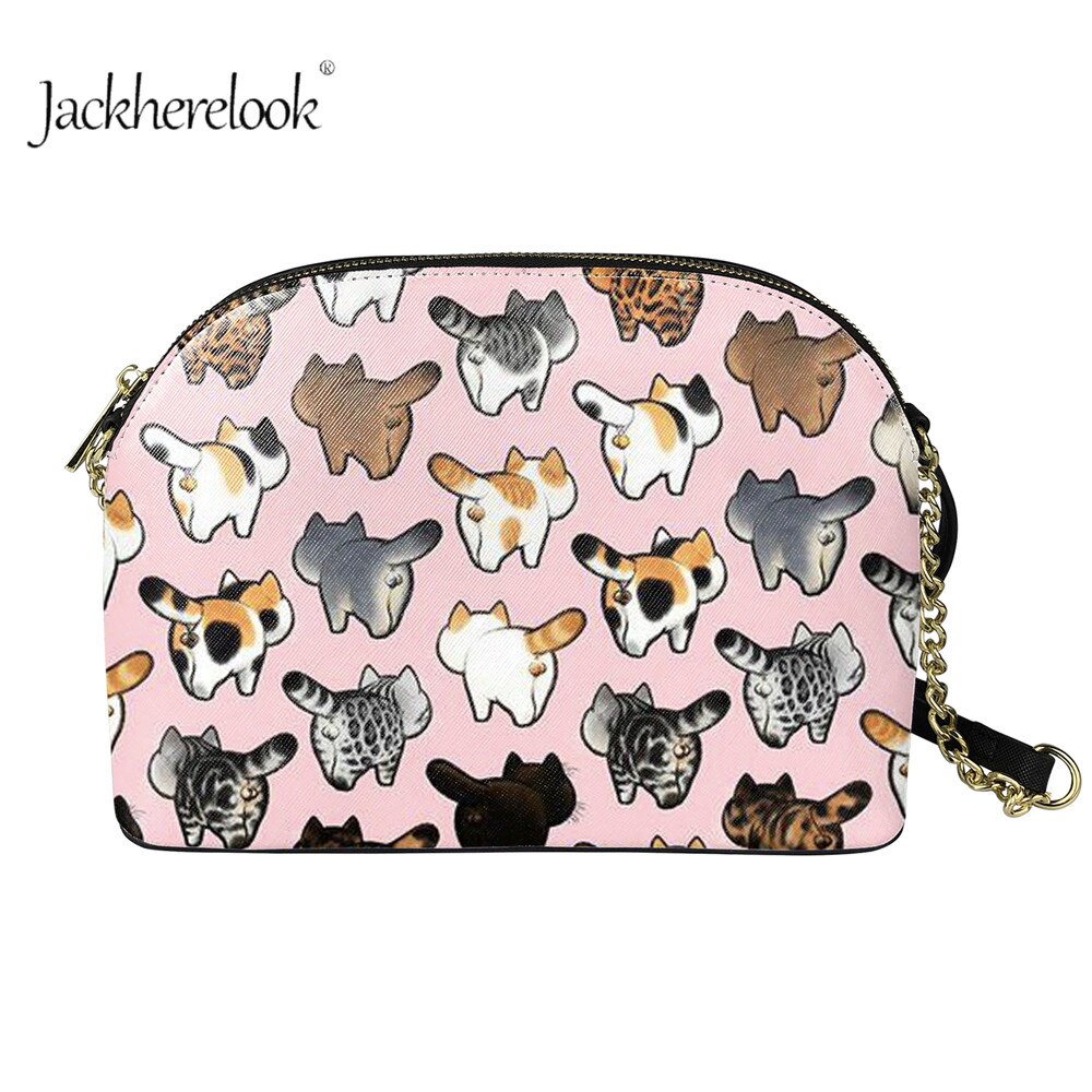 Jackherelook dames schattige dieren katten patroon buiten sling crossbody tas dames schoudertassen met haak: Hmfa 1409 d 49