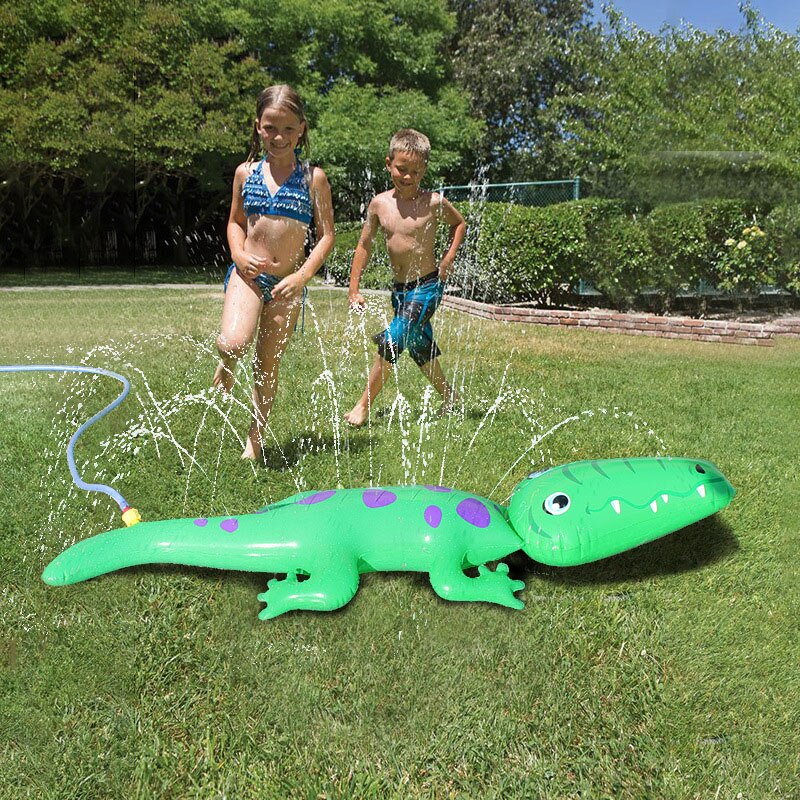 Crocodiles Inflatable Sprinkler Toy Children Pad Outdoor for Lawn Garden Summer AN88