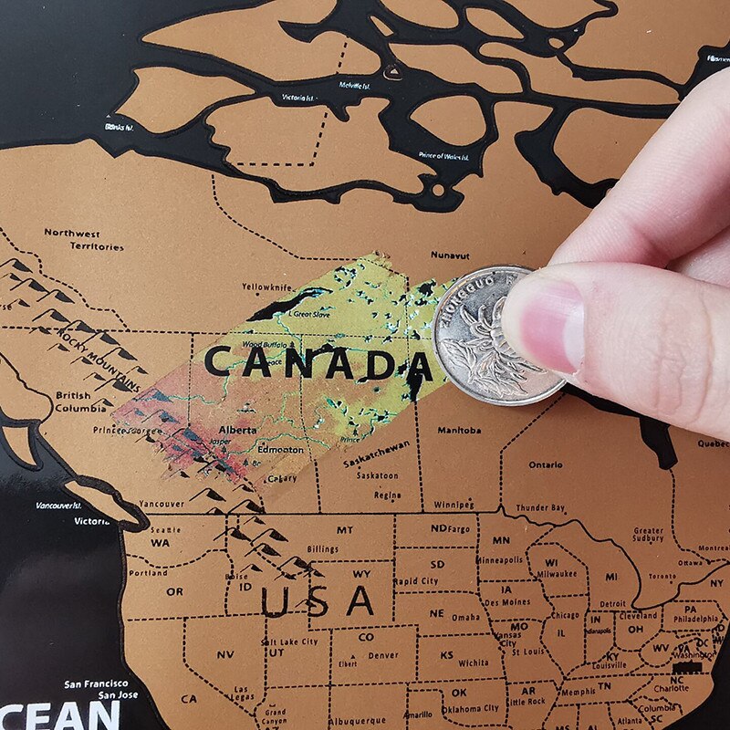 Travel map erasable world map home office decorative toy map travel 82.5x59.4cm wall sticker poster decorative Map 1