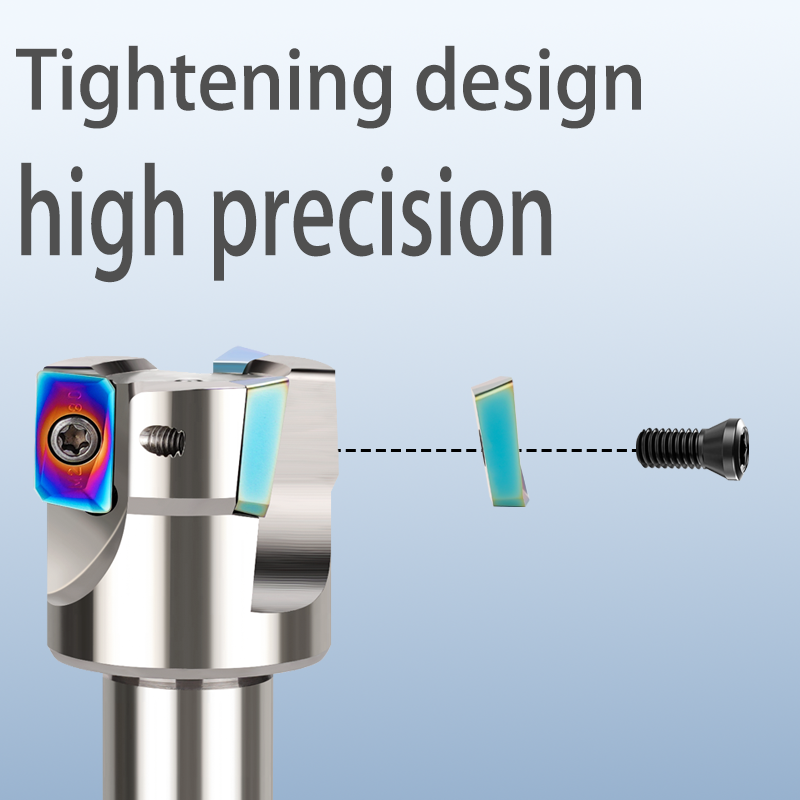 Varilla de fresado integrada tipo torreta R0.8, vástago recto C16 C20, fresadora de torreta, herramienta, fresa de cara rugosa