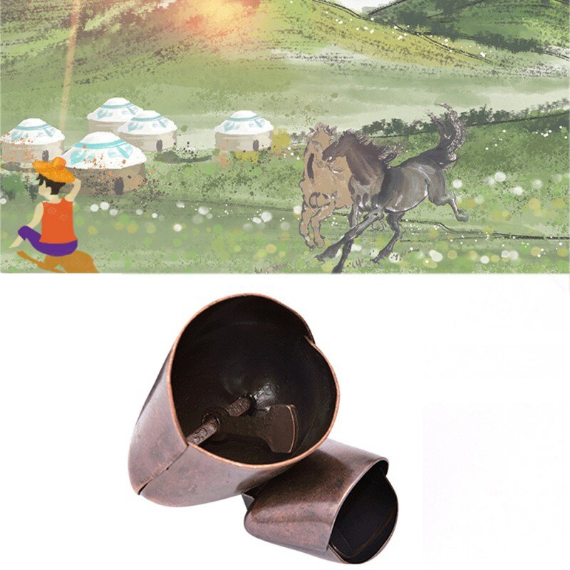 Grazing Cattle Sheep Laege Copper Bell Loud Crisp Spread Farther Loud Prevent The Loss Cow Horse Sheep Supplies Red/Green Bronze