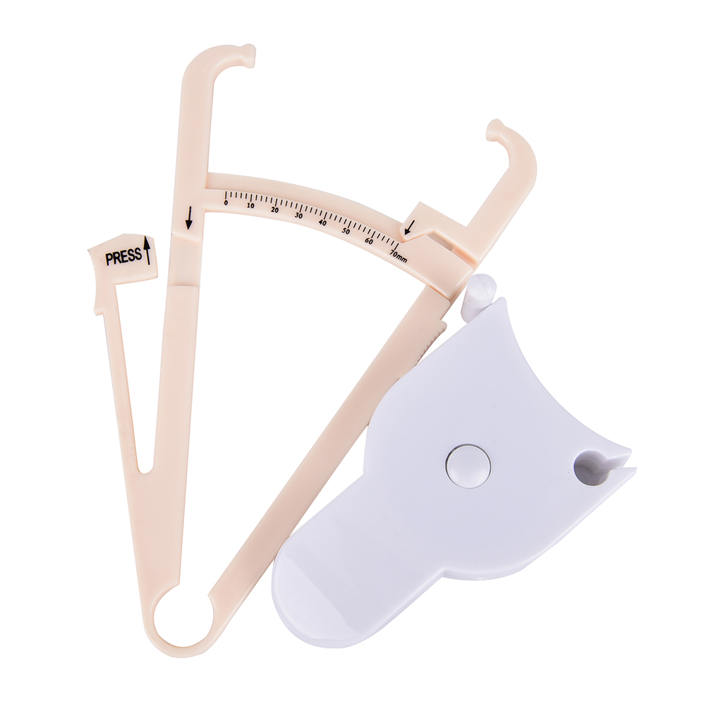 Skinfold Body Fat Monitor With Measurement Chart Caliper Fat Tester Skinfold Measurement Tape Health Care Tool