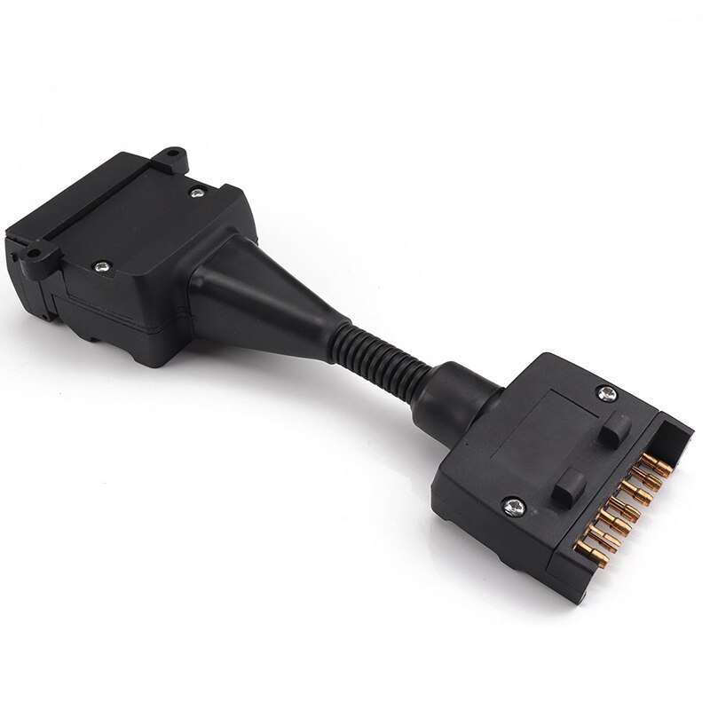 7 a 12 Pin AU plano macho remolque enchufe adaptador de conector ABS portátil Plug and Play fácil de usar para camión RV