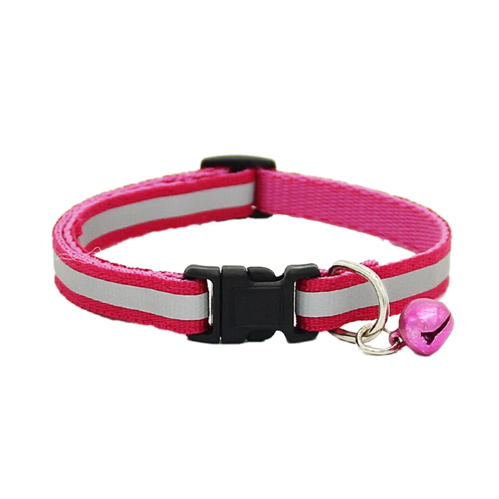 Verstelbare 1.0 Nylon Halsbanden Pet Halsbanden Met Bells Charm Ketting Kraag Voor Kleine Honden Kat Halsbanden Dierbenodigdheden: rose