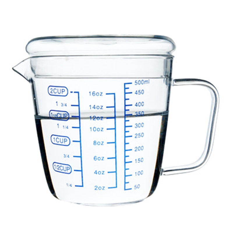 Glass Measuring Cup Milk Jug Heat Resistant Glass Cup Measure Jug Creamer Scale Cup Tea Coffee Pitcher Microwave Safe: Default Title