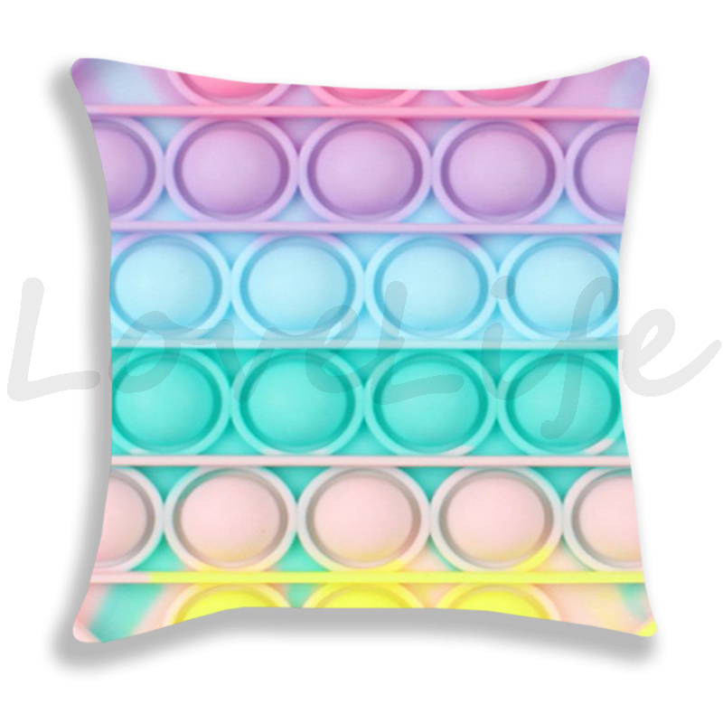 Pop Het Gedrukt Kussensloop Leuke Kussenhoezen Voor Fauteuil Bed Thuis Decoratieve Regenboog Kleur Kussensloop Kids kussensloop: 4