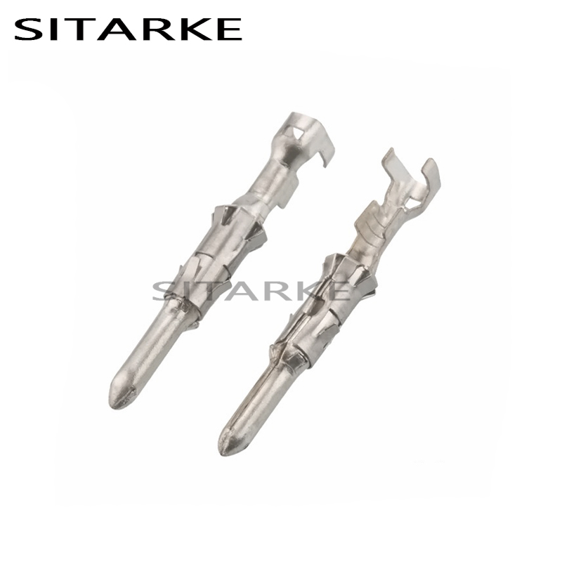 100 stuks krimpterminal 929975 -1 voor Auto Tyco Connector Vervanging van 929968 -1: Beige / 7P