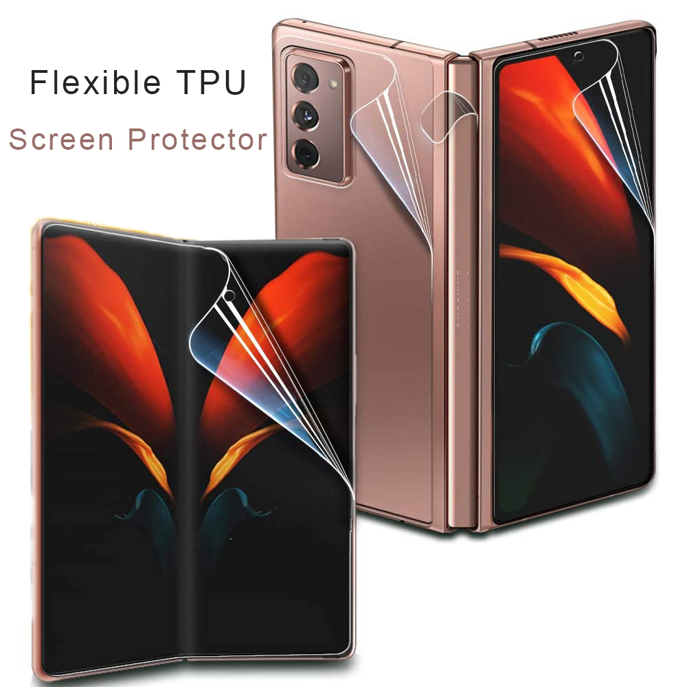 Película de hidrogel mate esmerilado frontal interior 2 en 1 para VIVO X Fold Plus 2 3 Pro 5 Protector de pantalla suave de TPU transparente antihuellas