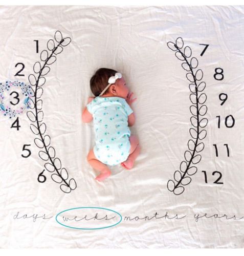 Baby Infants Blanket Mat Photography Prop Monthly Growth Photo Baby Blanket Muslin Wrap Cotton Bamboo Fiber Sleeping Swaddle