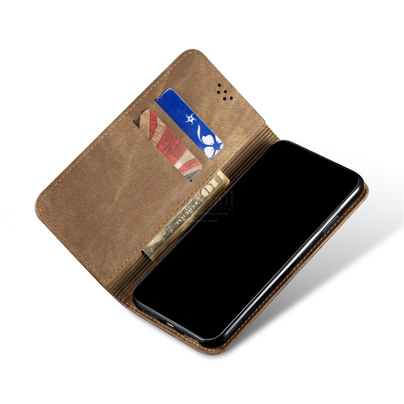 Denim Leather Wallet Cases For Xiaomi Redmi Note 10 5G Case Magnetic Book Flip Cover For Redmi Note 10 5G Card Holder Fundas