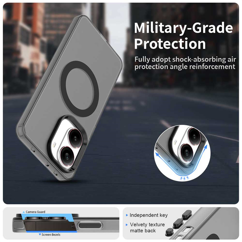 Matte Magnetic Back Cover For Xiaomi Poco X7 Pro 5G PC Soft Frame Magsafe Wireless Charging Case For Pocco Poko Little X7 X 7Pro
