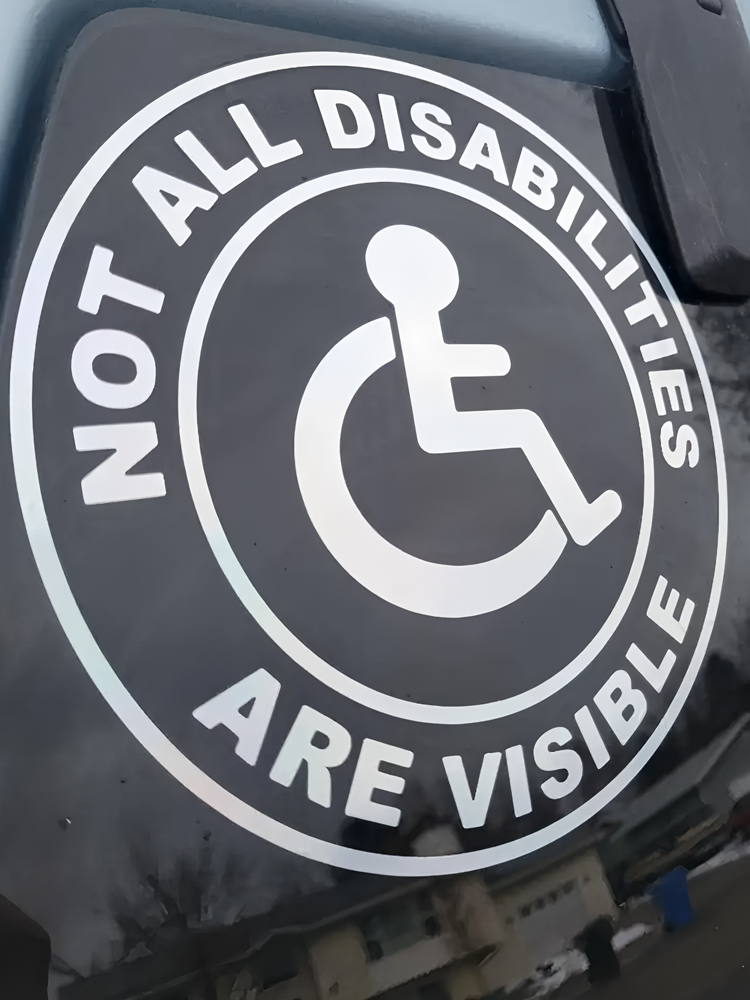 Not All Disabilities Are Visible &funny stickers for cartoon fans&lover for car trucks motorcycles &laptops