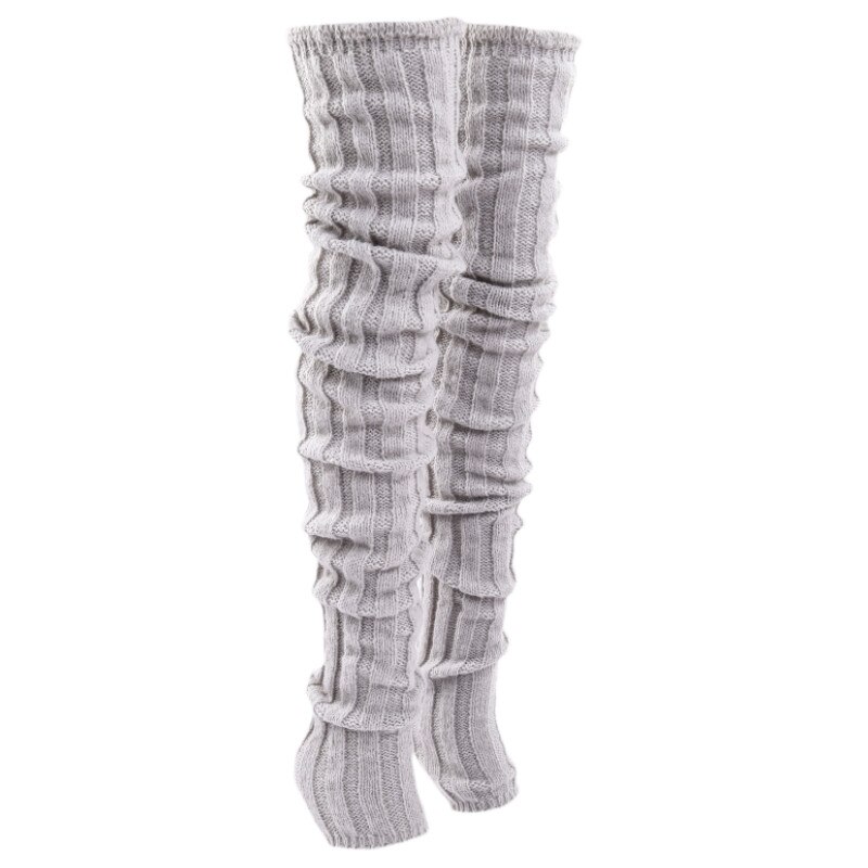 Chaussettes tricotées pour femmes, bas Tube sans bout de couleur unie pour adultes pour printemps automne hiver