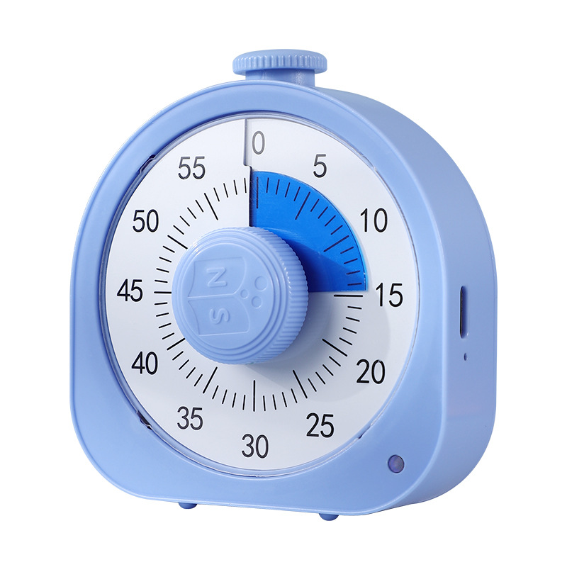 Visual Timer 60-minutes Super Countdown Visual Timer Suitable for Children Adult Durable Mechanical Time Management Tool: Blue