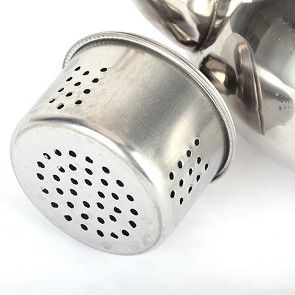 Vattenkokare i rostfritt stål, lös tekokare, vattenkokare, metallkanna med avtagbar tesil, silver