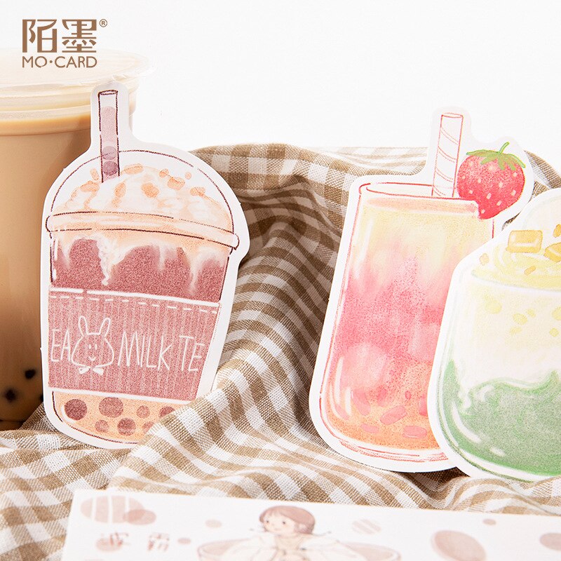 30 sheets /Box Milk Tea Girls Postcards Greeting Wishing Cards Envelopes Cards