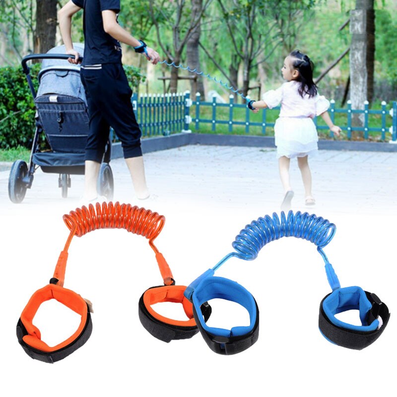 1.5-2.5M Kind Safety Harness Leash Anti Verloren Verstelbare Pols Link Trekkabel Loopstoeltje Polsband Riem Peuter