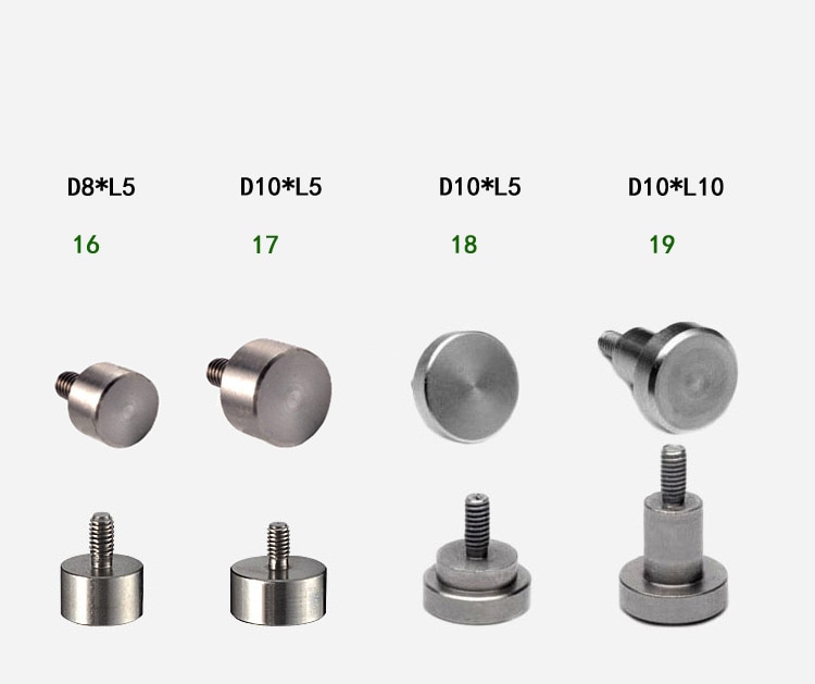 Stainless Steel Circular Big Flat Plane Contact Pointed Indicator Probe for Digital or Dial Indicators Height Gauge M2.5 Thread