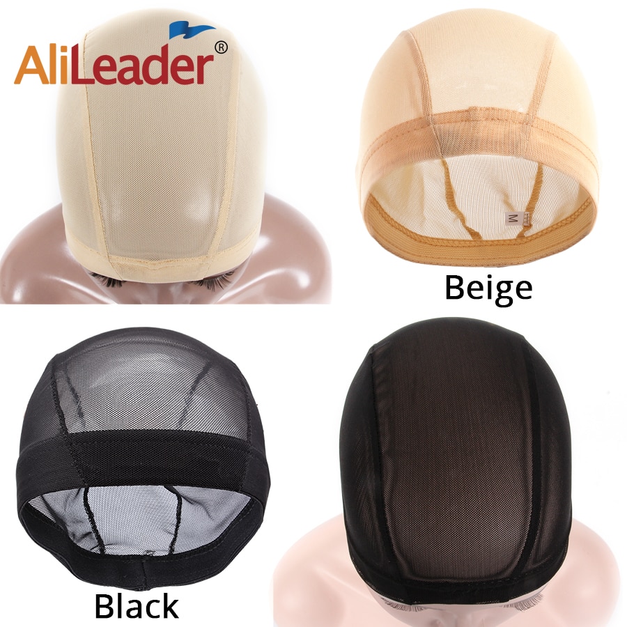 Alileader 2 unids/lote negro Rubio desnudo de malla de cúpula tapa ventilado peluca tapa para Amking una peluca de malla transpirable pelo neto S/M/L tamaño